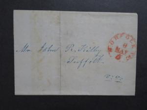 US Early Norfolk VA / 5 Red CDS Stampless Cover / No Letter - Z8290