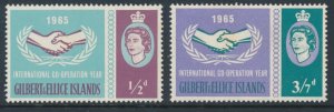 Gilbert & Ellice Islands 1966 SG 104-105 International Co-Operation Year MNH