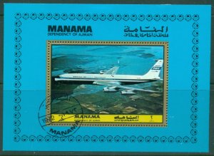 Manama 1972 Mi#MS214A Aeroplanes Boeing 707 MS CTO