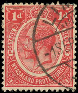 NYASALAND Sc 26 USED - 1921 1p King George V