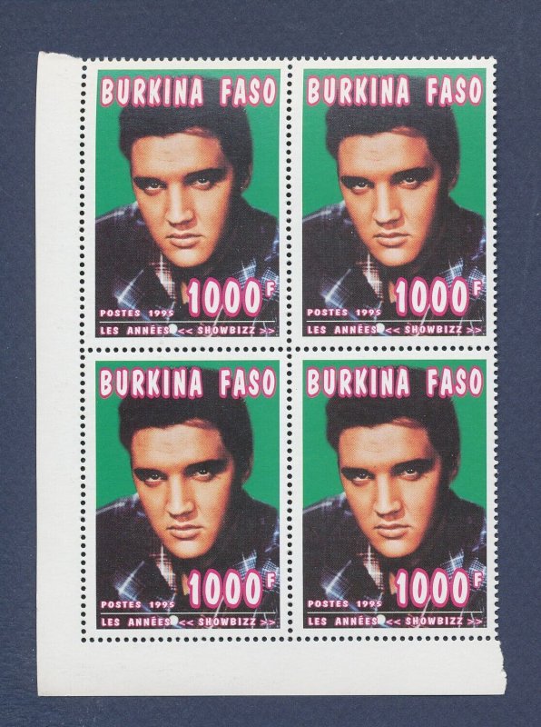 BURKINA FASO - Scott 1061A - MNH block - Elvis  - 1995