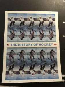 2017 49c The History of Ice Hockey, Sheet of 20 Scott# 5252-53 Mint F/VF NH