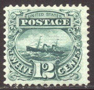 U.S. #117 Unused BEAUTY w/ Cert - 1869 12c Green