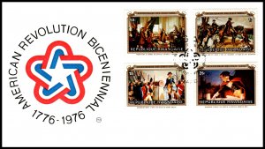 Rwanda 726-729 US Bicentennial U/A FDC