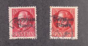 Bavaria - 1919 - SC 139-40 - Used