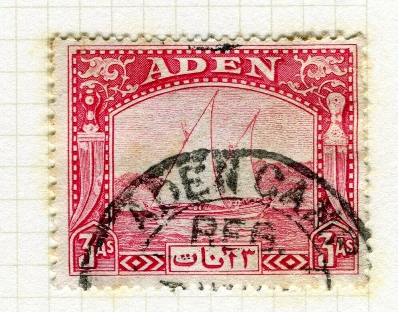 ADEN; 1937 early DOW issue fine used 3a. value Aden camp 