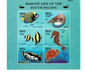 Palau - 2000 - Marine Life - Sheet of Six - MNH 