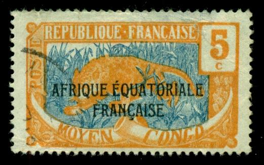 Middle Congo 1924 #26 U SCV(2018)=$0.50