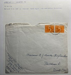 1954 Netherlands Air Force Veldpost 12 NAPO 201 Cover To Heidelaan