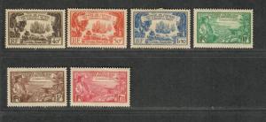 French Guinea Sc#156-161 M/HH/VF, Complete Set, Sm. Thin On #160, Cv. $54.50