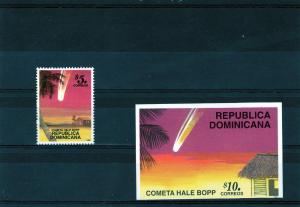 Dominican Republic 1987 Comet Halle-Boop set+SS MNH 1247/8