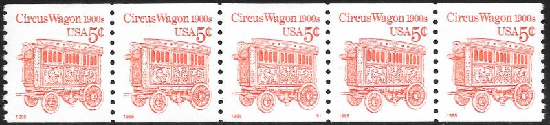 Sc 2452D   5¢ Circus Wagon PNC/5 # S1 MNH