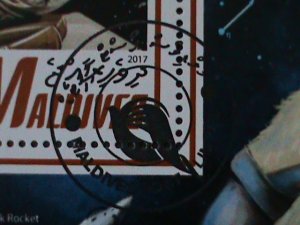 ​MALDIVES-2017 SC# 3989-60TH ANNIV: 1ST SPACE DOG LAIKA-IN SPACE CTO SHEET VF