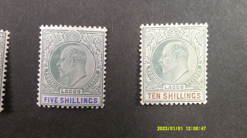 Lagos 1904 Scott# 40-49 Complete Mint Hinged/Light Hinge VF-XF (C) set of 10