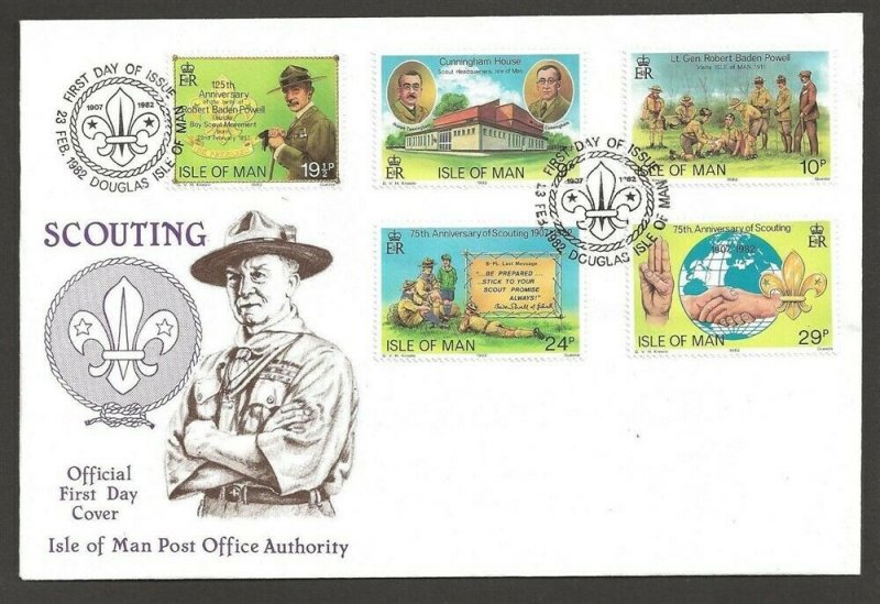 1982 Scouts 75th anniversary Isle of Man FDC