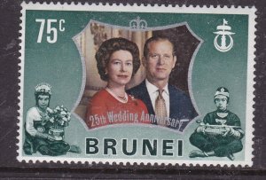 Brunei 1972 Royal Silver Wedding 75c Mint Never Hung SG 211 VGC