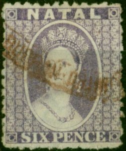 Natal 1863 6d Lilac SG23 Fine Used (2)