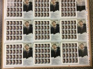 4197 James Stewart,Actor, uncut press sheet of 180 41¢ stamps, 2007, $73.80 face