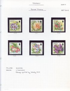 Jersey 2007 Summer Flowers Set Unmounted Mint