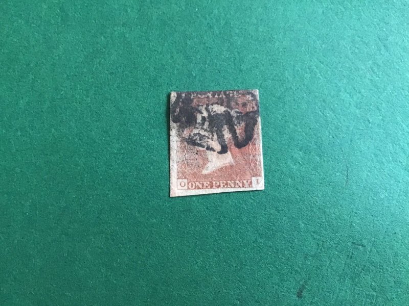 Queen Victoria 1841 British Penny Red Imperf  Stamp  R44162