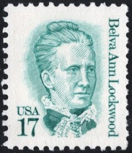 SC#2178 17¢ Great Americans: Belva Ann Lockwood Single (1986) MNH