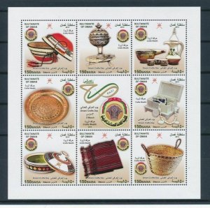 OMAN COMPLETE SET ON SHEET HAND CRAFT  COLLECTION MNH