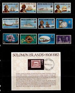 Solomon Islands #Small Selection mainly MVLH Issues and a Mini sheet