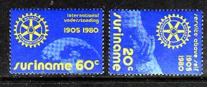 Suriname-Sc#547-8-unused NH set-Rotary International-1980-