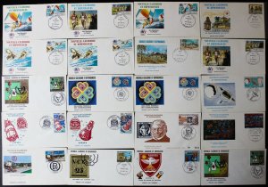 New Caledonia Stamps Collection Lot of 20 1980s First Day Covers FDCs