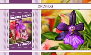 Sierra Leone - 2018 Orchids on Stamps - Souvenir Sheet - SRL181107b