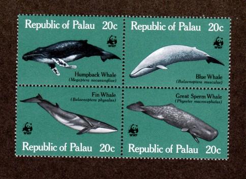 Palau 27a  Mint WWF NH Whales!