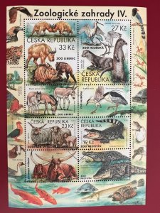 Czech Republic SPECIMEN mini sheet of 2019 Zoo Animals as Zoological Gardens