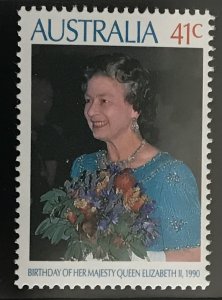 Australia #1179 MNH single, Queen Elizabeth II, 64th birthday, issued 1990