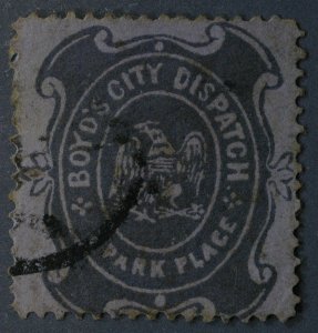 United States #20L35b Used VG Boyds City Dispatch Gray Lilac