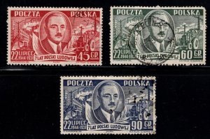 Poland Scott 518-520 Used stamp set