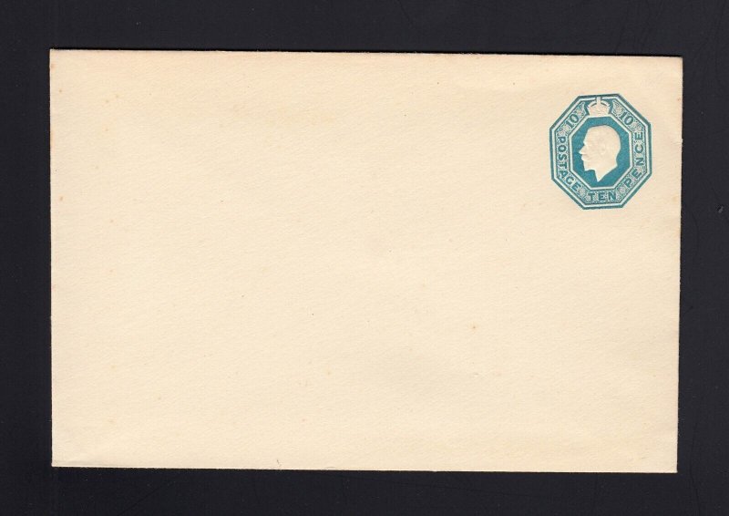 GB: George V 10d Turquoise Mint PTPO Envelope 