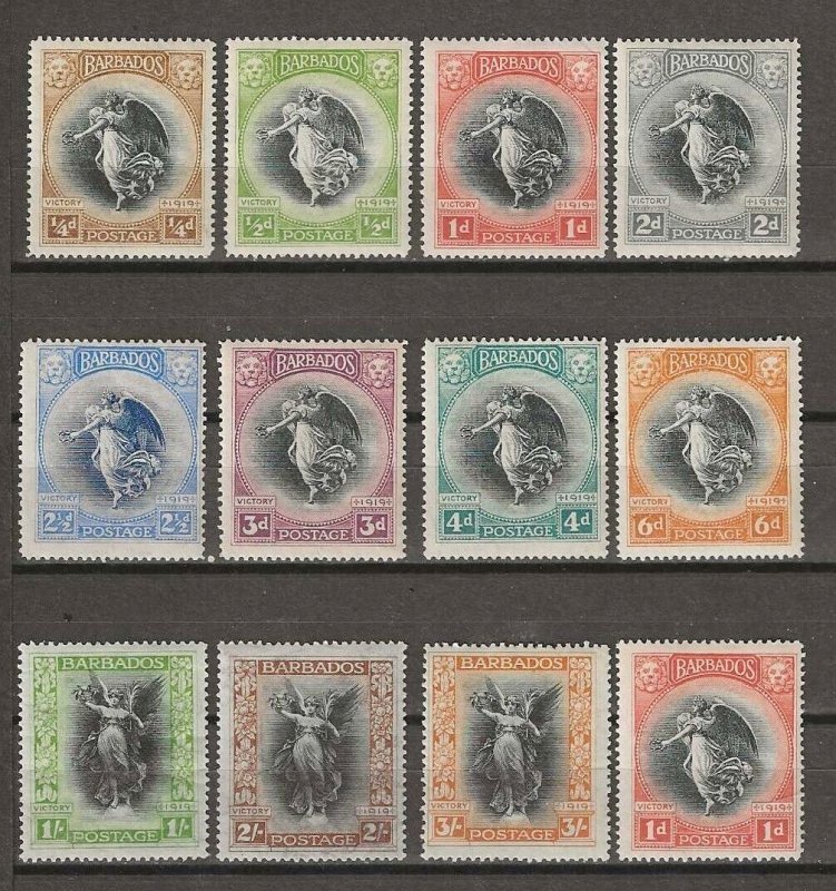 BARBADOS 1920 SG 201/12 MINT Cat £160