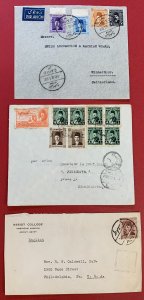 Egypt, Lot of 3, 1930's - 1940's Covers, including a World War II Censor Cover