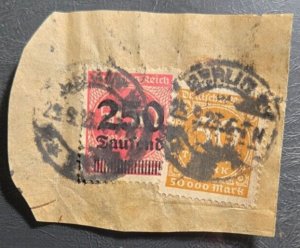Stamp Germany 1923 #239 & 256 used