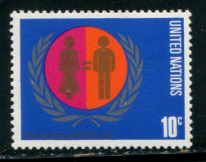 258 UN New York 10c Equality between Men and Women,  MNH