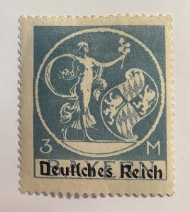 Bavaria 1920 Scott 271 MH - 3M, Bavarian Farewell edition overprinted