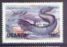 Uganda 1986 African Lungfish 700s with NRA Liberation opt...