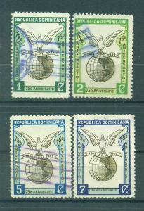  Dominican Republic sc# 433-436 used cat value $1.10
