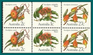 Australia 1982 Eucalyptus Flowers,  60c Booklet Pane, MNH #852b,SG870a