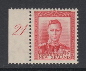 New Zealand, CP M4b, MNH plate 21 single