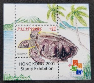 *FREE SHIP Philippines Hong Kong Expo Marine Life Pawikan Turtles 2001 (ms) MNH