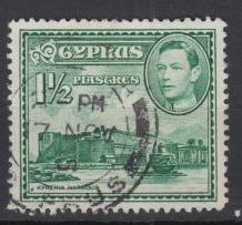 Cyprus - 1951  KGVI 1 1/2pi Sc# 165    (8718)