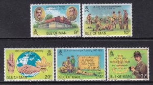 Isle of Man 207-211 Boy Scouts MNH VF