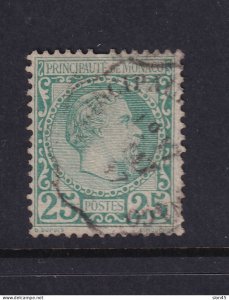 Monaco 1885 25c green Used 15430