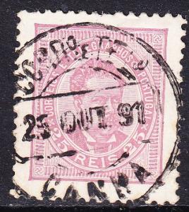 Portugal sc#66 1887 25r King Luiz used